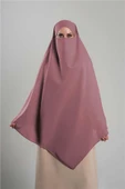 Gül Kurusu Pratik Hazır Geçmeli Tesettür Eşarp Krep Bağcıklı Sufle Hijab 2313_18 thumbnail 1