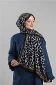 Beyaz Desenli Şal Kesik Elyaf Dijital Baskılı Pamuksu Leopar 202116_42 thumbnail 2
