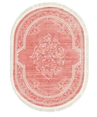 Brillant Latex Oval Kaymaz Taban Halı-FİRUZE HLE11314.804-(130x190) - 1