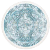 Brillant Latex Yuvarlak Kaymaz Taban Halı-BEST HLD11307.801-(150Q) - 1