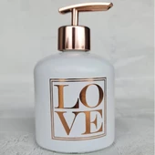Love Sıvı Sabunluk Gold Detaylı Dekoratif Banyo WC Sabun Pompası - 2