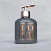 Love Sıvı Sabunluk Gold Detaylı Dekoratif Banyo WC Sabun Pompası - 4