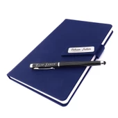 İsme Özel Mıknatıslı Defter Padli Roller Kalem Seti Siyah - 9