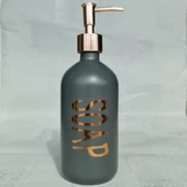 Sıvı Sabunluk Cam Gold Dekoratif Banyo Wc El Sabun Pompası - 8