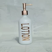 Sıvı Sabunluk Cam Gold Dekoratif Banyo Wc El Sabun Pompası - 6