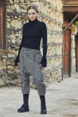 Elastik Bilekli Yan Cepli Şalvar Pantolon - 2