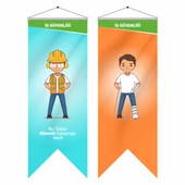 İş Güvenliği Kırlangıç Flama 50x150 (İkili) thumbnail 3