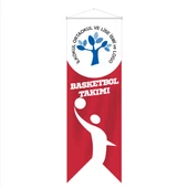Basketbol Takımı Kırlangıç Flama 70x200 cm - 1