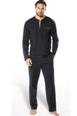 PİERRE CARDİN 5454 Lacivert Penye Uzun Kol 4 Mevsimlik Çeyiz  Pijama Takımı - 3