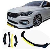 Fiat Egea Uyumlu Ön Lip Sarı Renkli 4 Parça - A+ Ürün - Dayanıklı Malzeme - 2