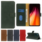 Xiaomi Redmi Note 8 Kılıf Kroko Desen Kapaklı Cüzdanlı - 1