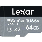 Lexar 64GB Professional 1066X UHS-I MicroSDXC Memory Card + SD Adaptör (Silver Series) - 5