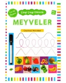 Meyveler Çıkartmalı Aktiviteler Çizgi Çizgi Etkinlik 4 Yaş - 1