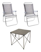 CAMPOUT BÜYÜK MASA + 2 PLAJ SANDALYE SET - 2