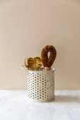 Krem Tel Kuluplu Kaşıklık  12 cm - 1