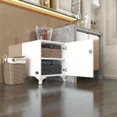 Kenzlife kilitli dolap rana39 byz 47*39*39 banyo dolabı hazır mutfak ofis kiler kitaplık evrak ayaklı - 1