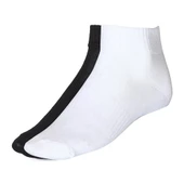 Sportive Patik Corap İnce 2li Siyah-Beyaz - 1