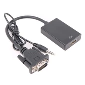 Concord VGA to HDMI CABLE + AUX VGA Dönüştürücü Adaptör HTV - 4
