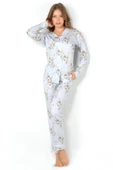 DoReMi Blue Grace Uzun Kollu Bayan Pijama Takımı - 8