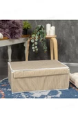 Çok Amaçlı Kutu Baza Kahve Çizgili 50x40x19 cm - 2