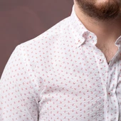 DORSS SLİMFİT DESENLİ GOFRE KUMAŞ ERKEK GÖMLEK - 4