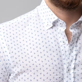 DORSS SLİMFİT DESENLİ GOFRE KUMAŞ ERKEK GÖMLEK - 7