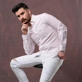 DORSS SLİMFİT DESENLİ GOFRE KUMAŞ ERKEK GÖMLEK - 1