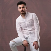 DORSS SLİMFİT DESENLİ GOFRE KUMAŞ ERKEK GÖMLEK - 3