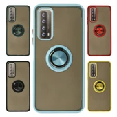Huawei P Smart 2021 Kılıf Montrea Ring Yüzük Stantlı Kapak - 1