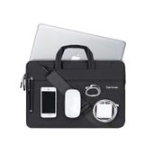 Laptop Çantası 13 inç Bilgisayar Çantası Macbook Çantası Notebook Evrak Çantası Omuz Çantası Askılı Cartinoe - 8