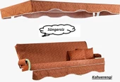 Mandaş Süngersiz 2 Kişilik Salıncak Minder Seti (Pamuklu Kumaş) - 6