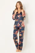 DoReMi Doğal Viskon Soft Yumuşak Düğmeli Pijama Takımı - 6
