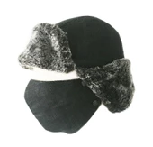 Shark Anatolia Çıkarılabilir Maskeli Pilot Kürklü Şapka Taşlanmış Siyah - 5