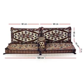 Shark Anatolia Yörük Şark Köşesi İkili Sedir Takımı Kahve - 4