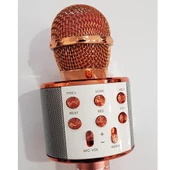 Karaoke Mikrofon Bluetooth Hoparlör Usb Sd Kart ve Aux Girişli - Rose Gold - 5