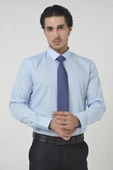 Mavi Klasik Yaka Slim Fit  Gömlek - 3