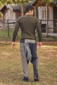Bağcıklı Paçası Lastikli Erkek Şalvar Pantolon - 4