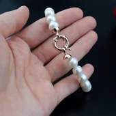 Pigado 925 Ayar Gümüş Özel Tasarım Gerçek Tatlısu İnci Bileklik - 5