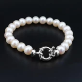 Pigado 925 Ayar Gümüş Özel Tasarım Gerçek Tatlısu İnci Bileklik - 8