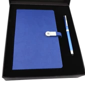 Özel Kutulu 16 gb Usb'li Defter Dokunmatik Roller Kalem Seti - 2