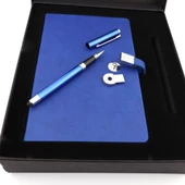 Özel Kutulu 16 gb Usb'li Defter Dokunmatik Roller Kalem Seti - 5