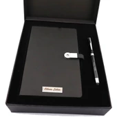 İsme Kişiye Özel 16 gb Usb'li Defter Dokunmatik Roller Kalem Seti - 3