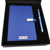 İsme Kişiye Özel 16 gb Usb'li Defter Dokunmatik Roller Kalem Seti - 1