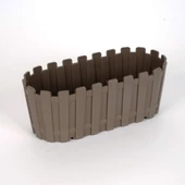 Poliwork Akasya Renkli Plastik Balkon Saksısı Oval  60 cm - 2