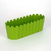 Poliwork Akasya Renkli Plastik Balkon Saksısı Oval  60 cm - 7