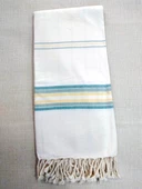 Mandaş Pamuklu El Dokuma Peştemal (80x200) - Krem Sarı - 1