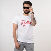 SLİMFİT BASİC BASKILI PENYE ERKEK T-SHİRT - 1