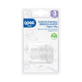 Wee Baby Silikon Damaklı No 3 Biberon Emziği Yoğun Akış - 1