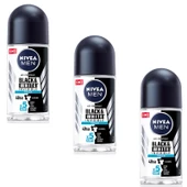 Nivea Men Black White Fresh Erkek Deodorant Roll-On 50 ml 3 ADET - 1