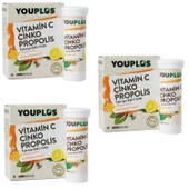 Youplus Vitamin C Çinko Propolis 20 Efervesan Tablet 3 ADET - 1